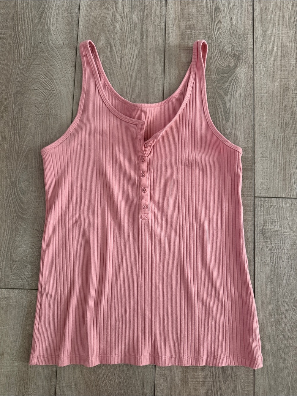 A New Day Light Pink Tank with Buttons- Womens M
